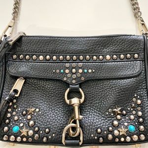 REBECCA MINKOFF M.A.C BLACK LEATHER CROSSBODY